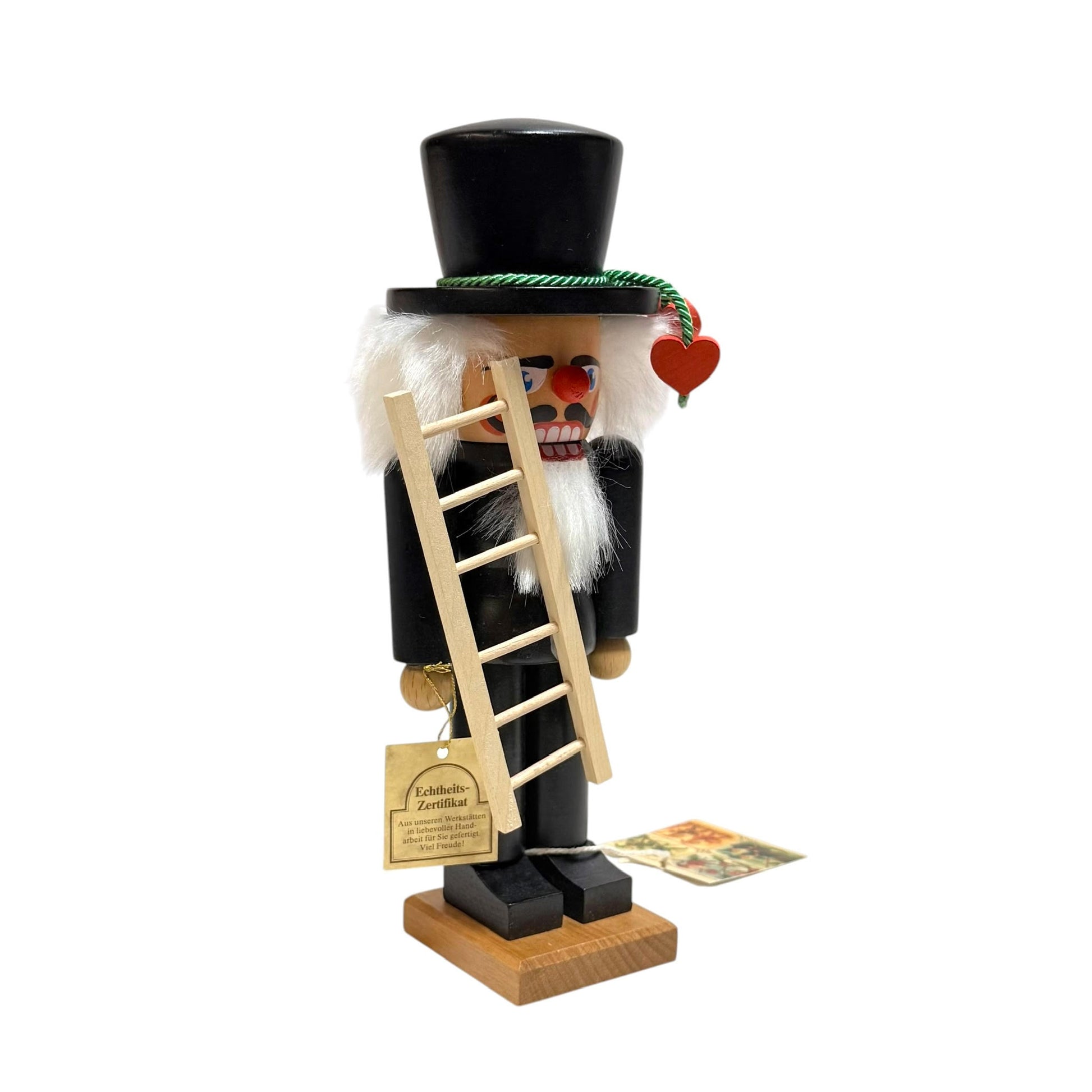 9" German Chimney Sweep Nutcracker - Holzkunst Christian Ulbricht