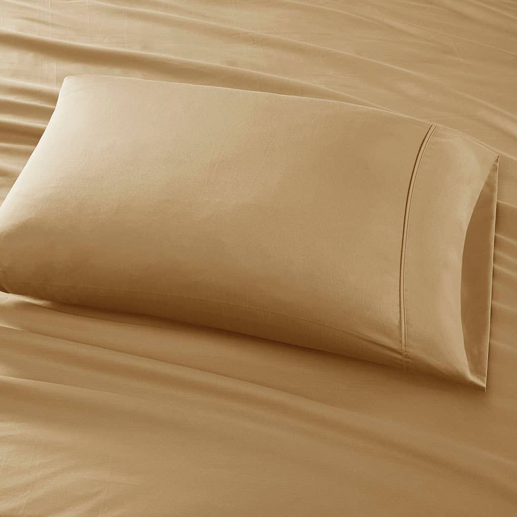 Pima Cotton Sateen 600 Thread Count Sheet Set, Gold