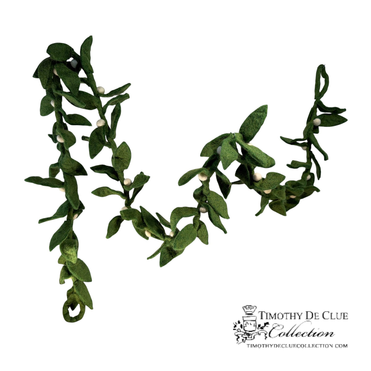Mistletoe Felt Garland - Fair Trade Christmas Made in Nepal