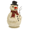 Snowman Red Scarf Candy Container- German Paper Mache Christmas Collection