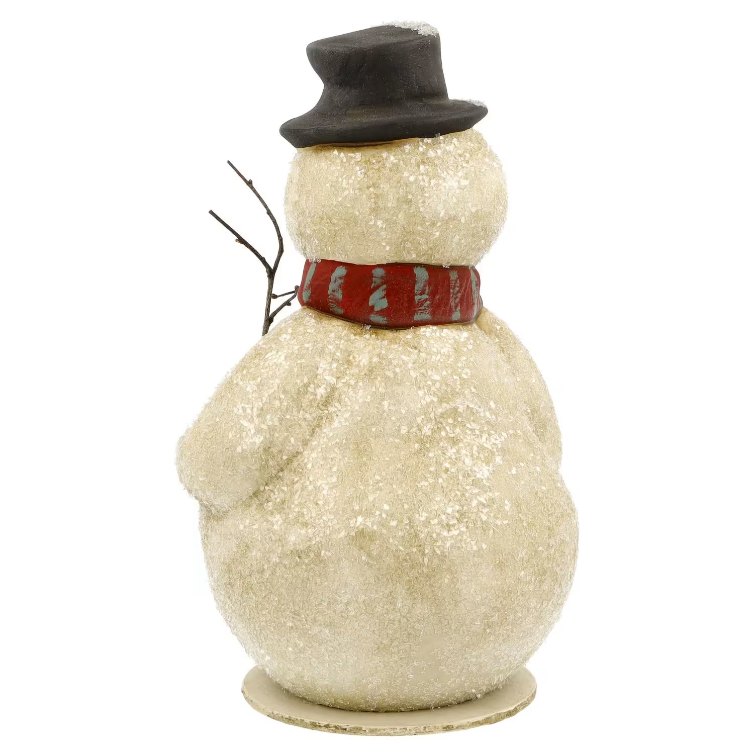 Snowman Red Scarf Candy Container- German Paper Mache Christmas Collection