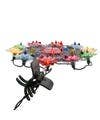 Vintage Inspired Lighted Poinsettia Tinsel Tree Topper
