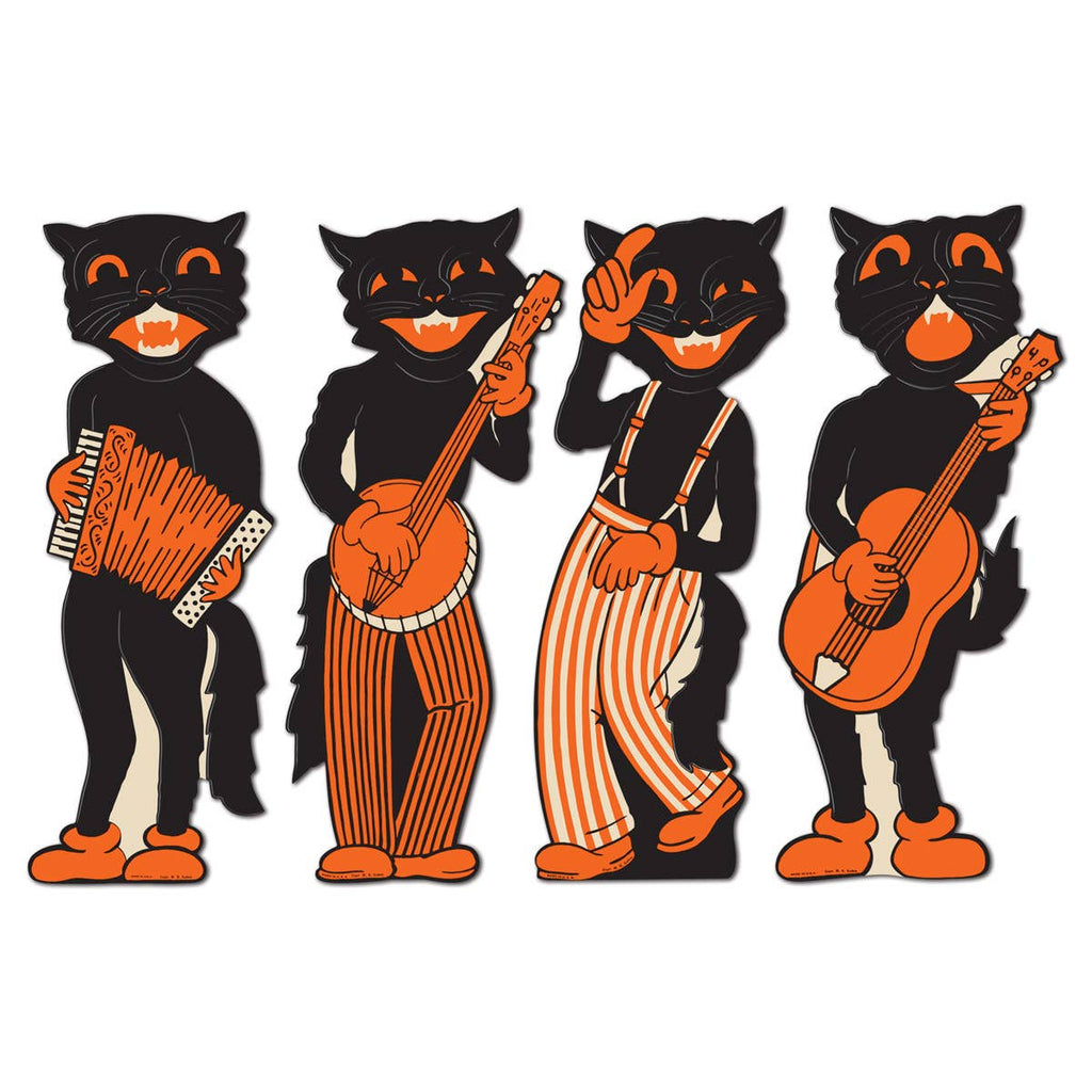 Vintage Halloween Scat Cat Band 17" Cutouts
