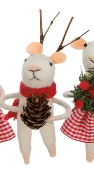 Small Felt Reindeer Mouse