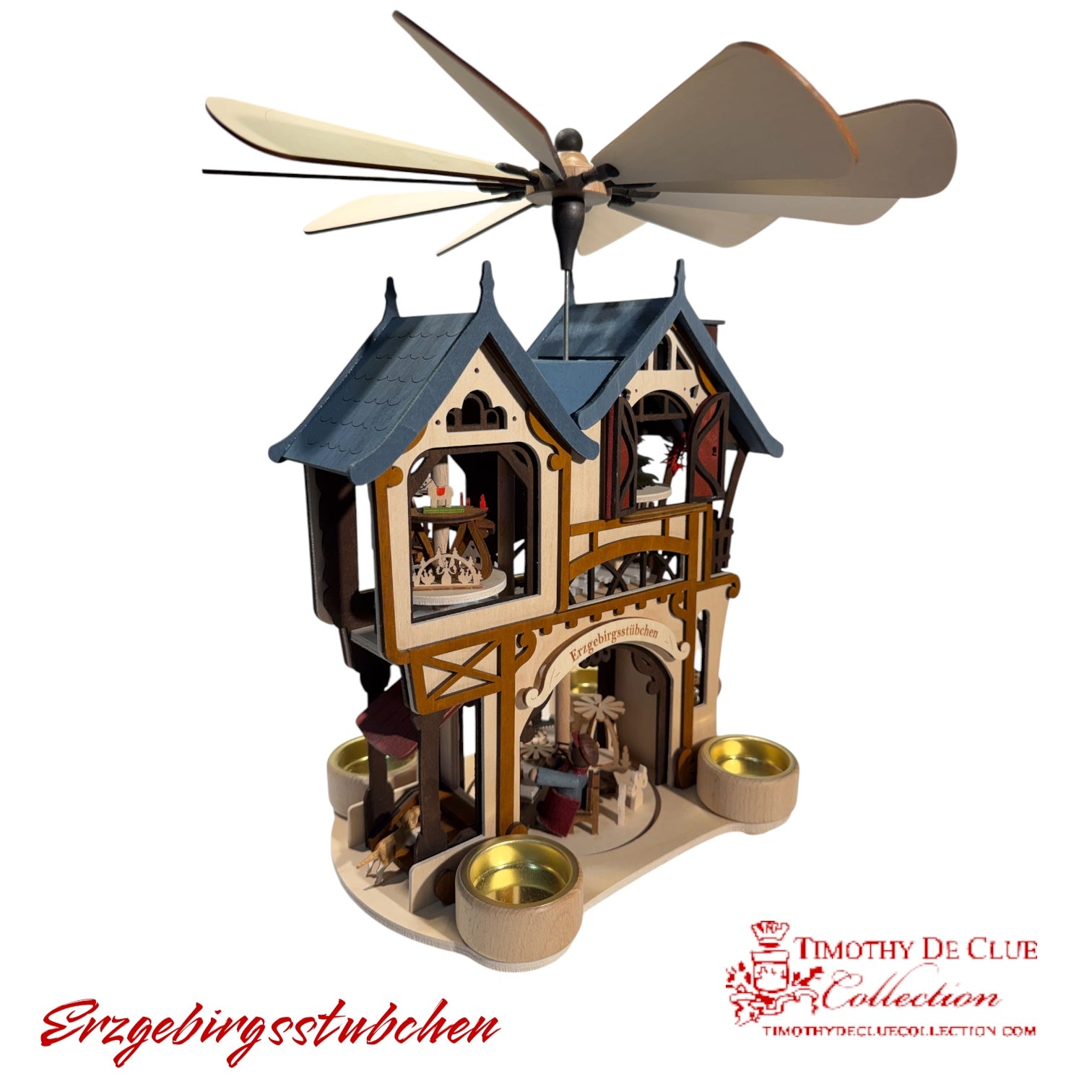 Erzgebirgsstubchen Factory Pyramiden Spinner -German Christmas Collection