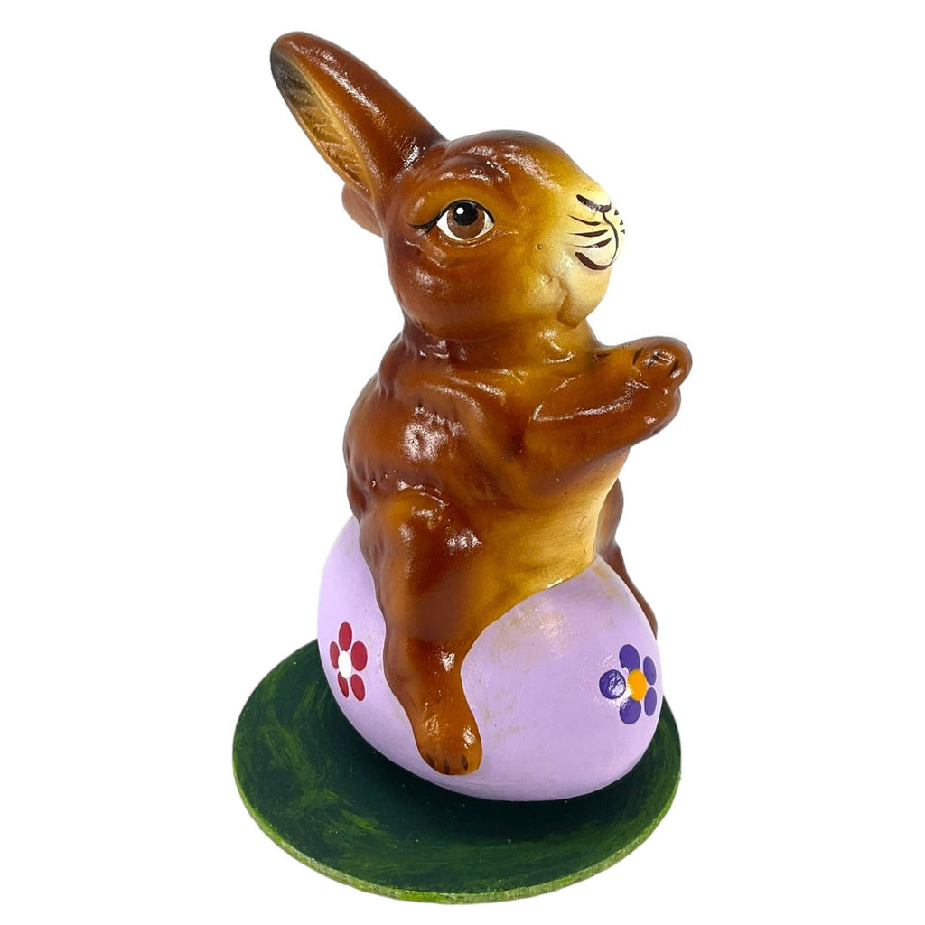Ino Schaller Easter Rabbit on Purple Egg German Paper Mache