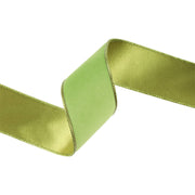 2 1/2" Reversible Classic Velvet Wired Ribbon in Lime/Shimmer draped in loose curl