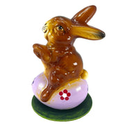 Ino Schaller Easter Rabbit on Purple Egg German Paper Mache