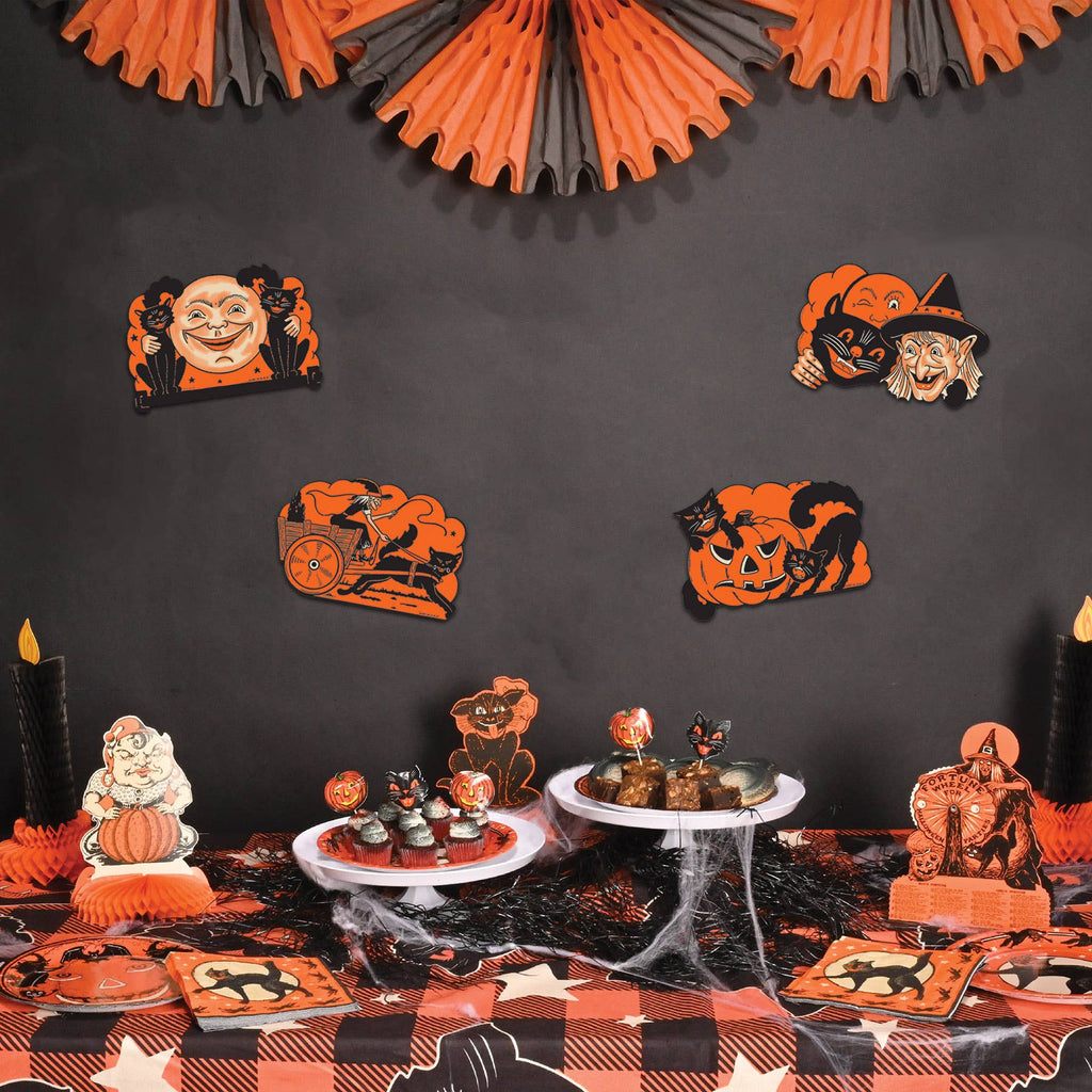 Vintage Inspired Halloween Cutouts 9", printed on 2 sides