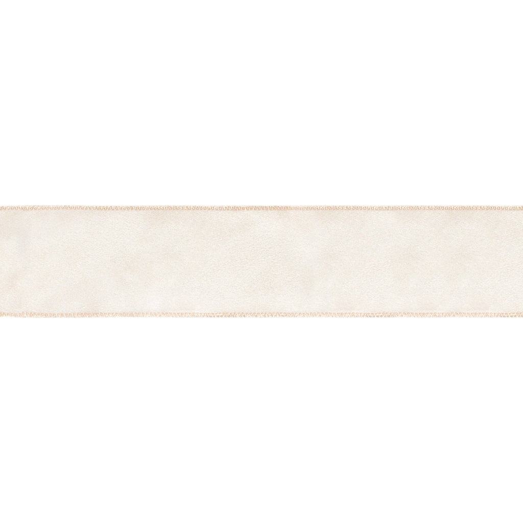 Wired Shimmer Satin Ribbon Champagne 10 Yard Roll
