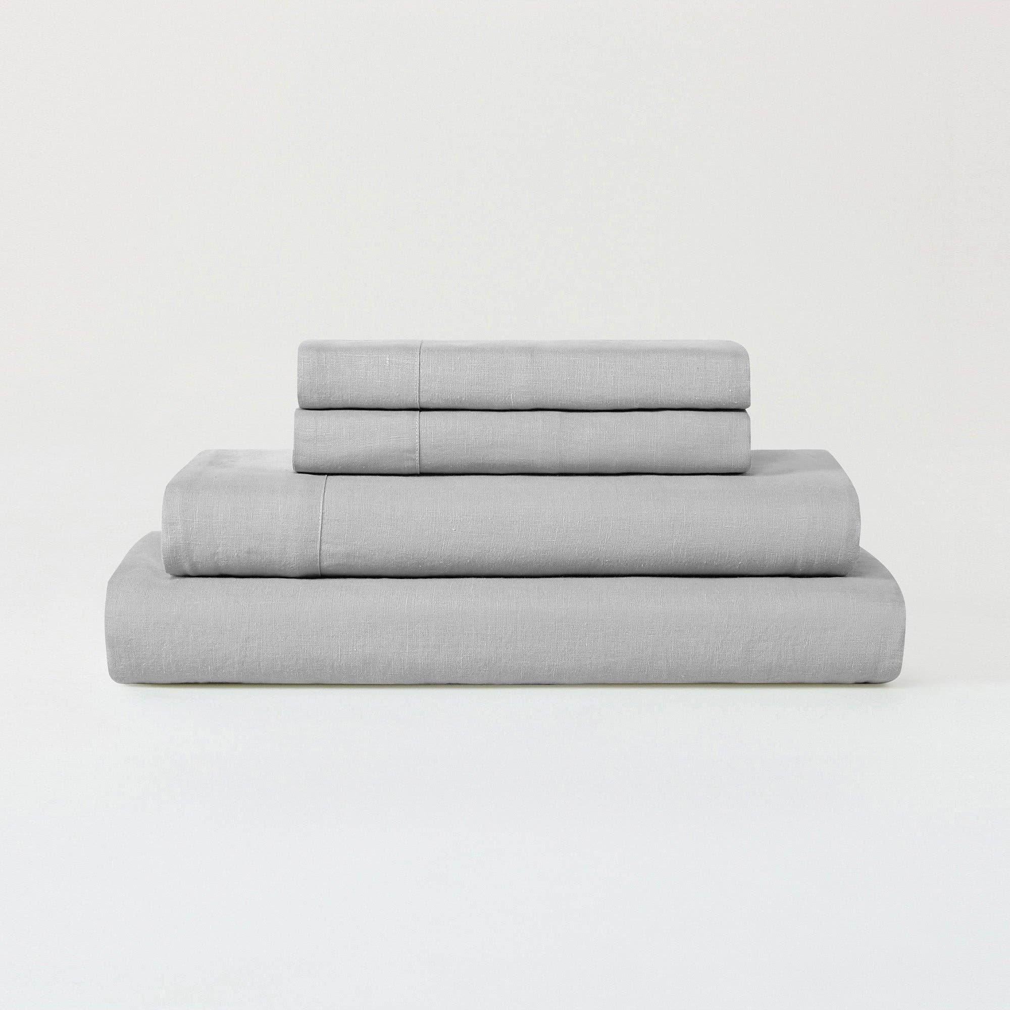 French Linen Luxeweave Sheet Set - Dove