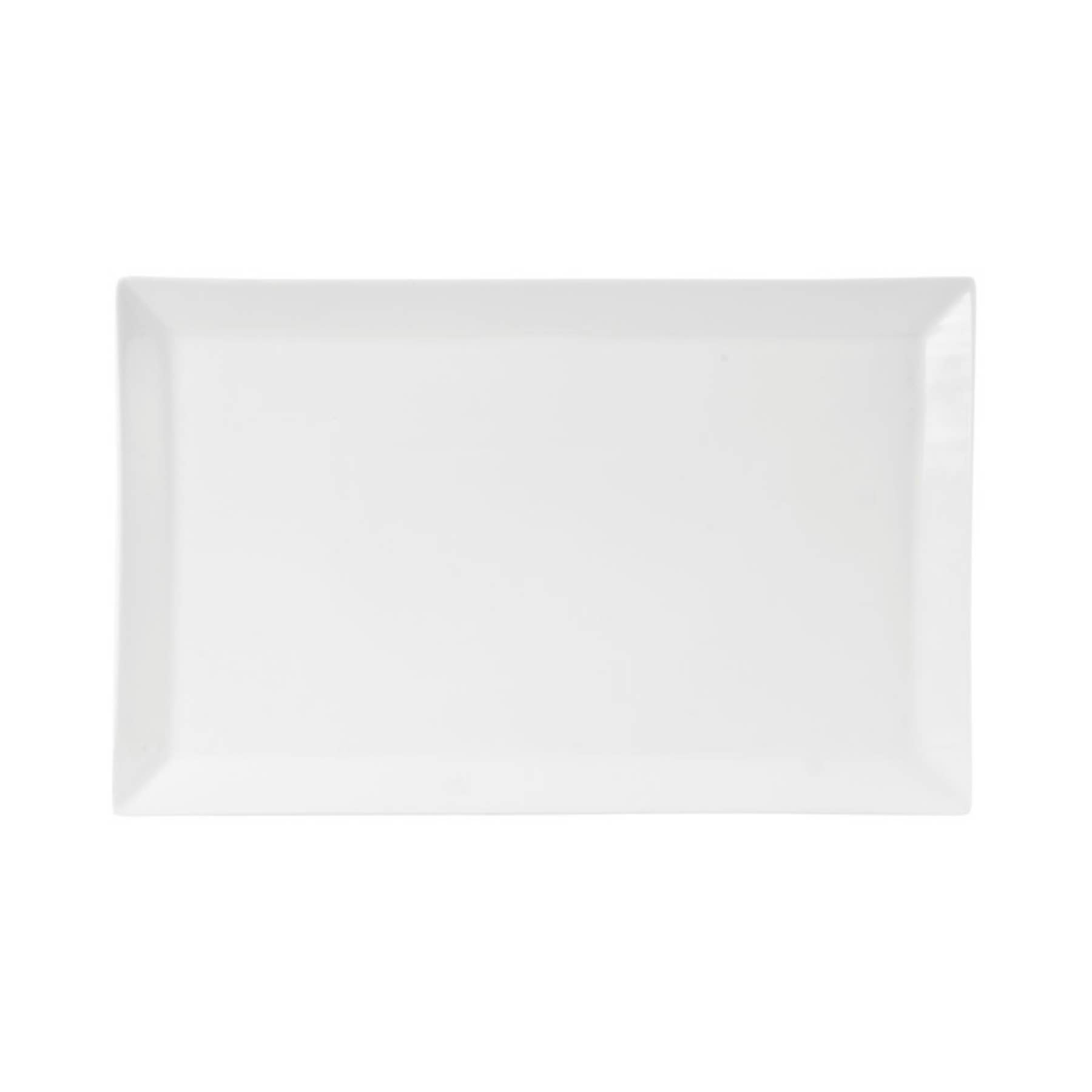 Everyday White Rectangular Rim Platter 18In Timothy De Clue Collection