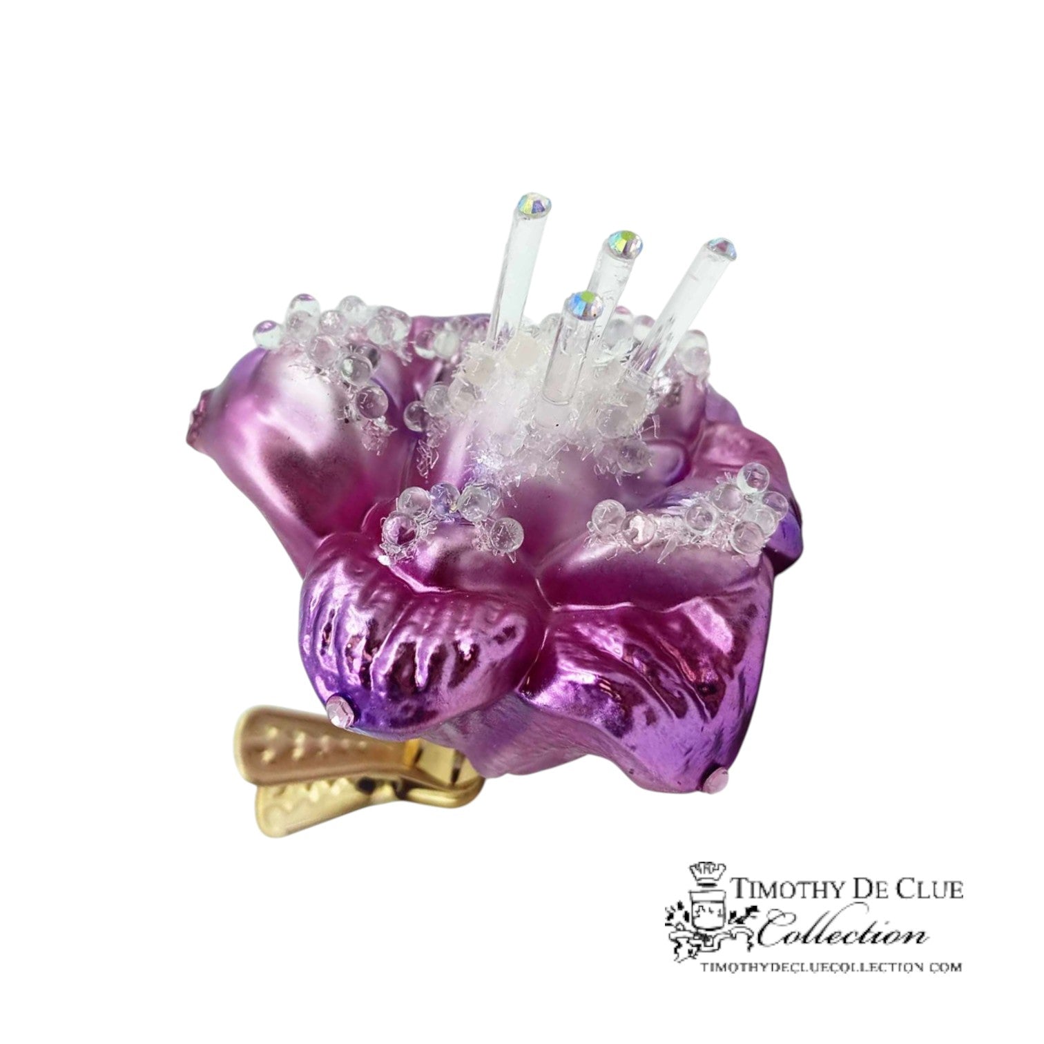 Lilly Clip Fleur Fuchsia- | 3.25 in - Christmas Clip Ornament