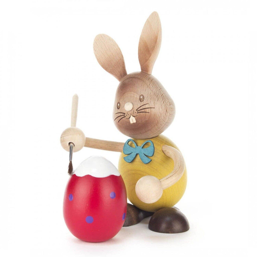 Easter Egg Wood Bunny Figurine Handcrafted in Germany