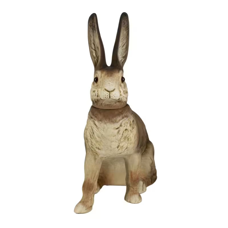 Sitting 15" Easter Hare Brown Vintage Inspired German Paper Mache