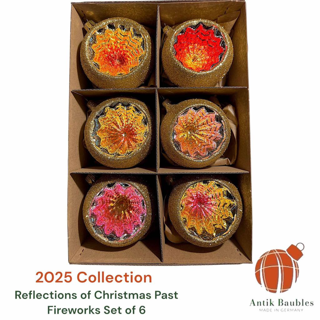 Fireworks Reflector- Set of 6  | 3.25 in - Antik Baubles Christmas Ornament