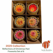 Fireworks Reflector- Set of 6  | 3.25 in - Antik Baubles Christmas Ornament