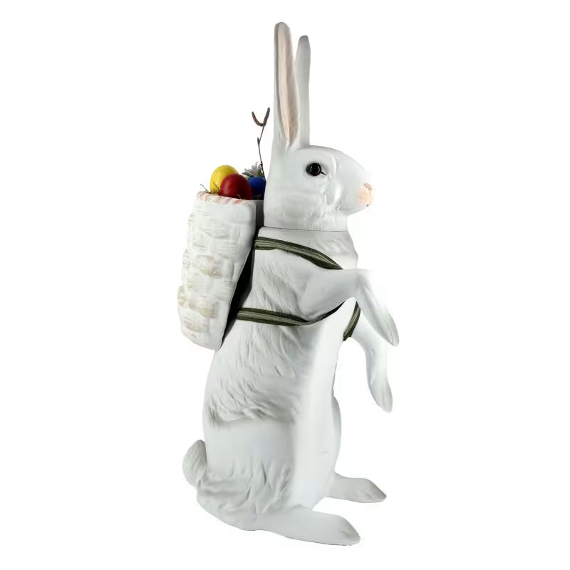 Tall Easter Hare Rabbit Vintage Inspired German Paper Mache