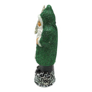 Ino Schaller Green Glitter Santa German Paper Mache