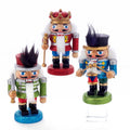 5" WOODN SET of 3 CHUBBY NUTCRACKERS