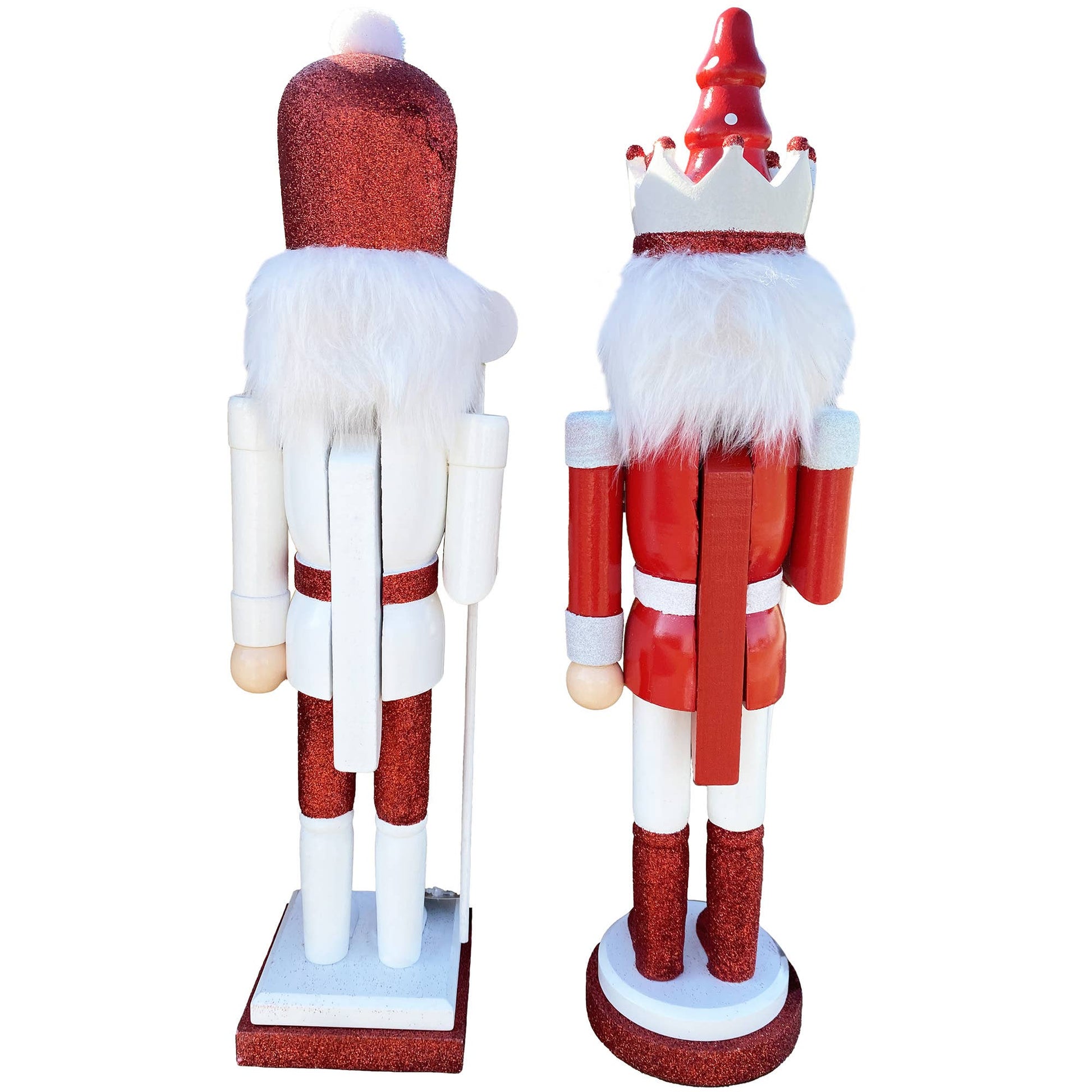 15" Red Peppermint Nutcracker, pair