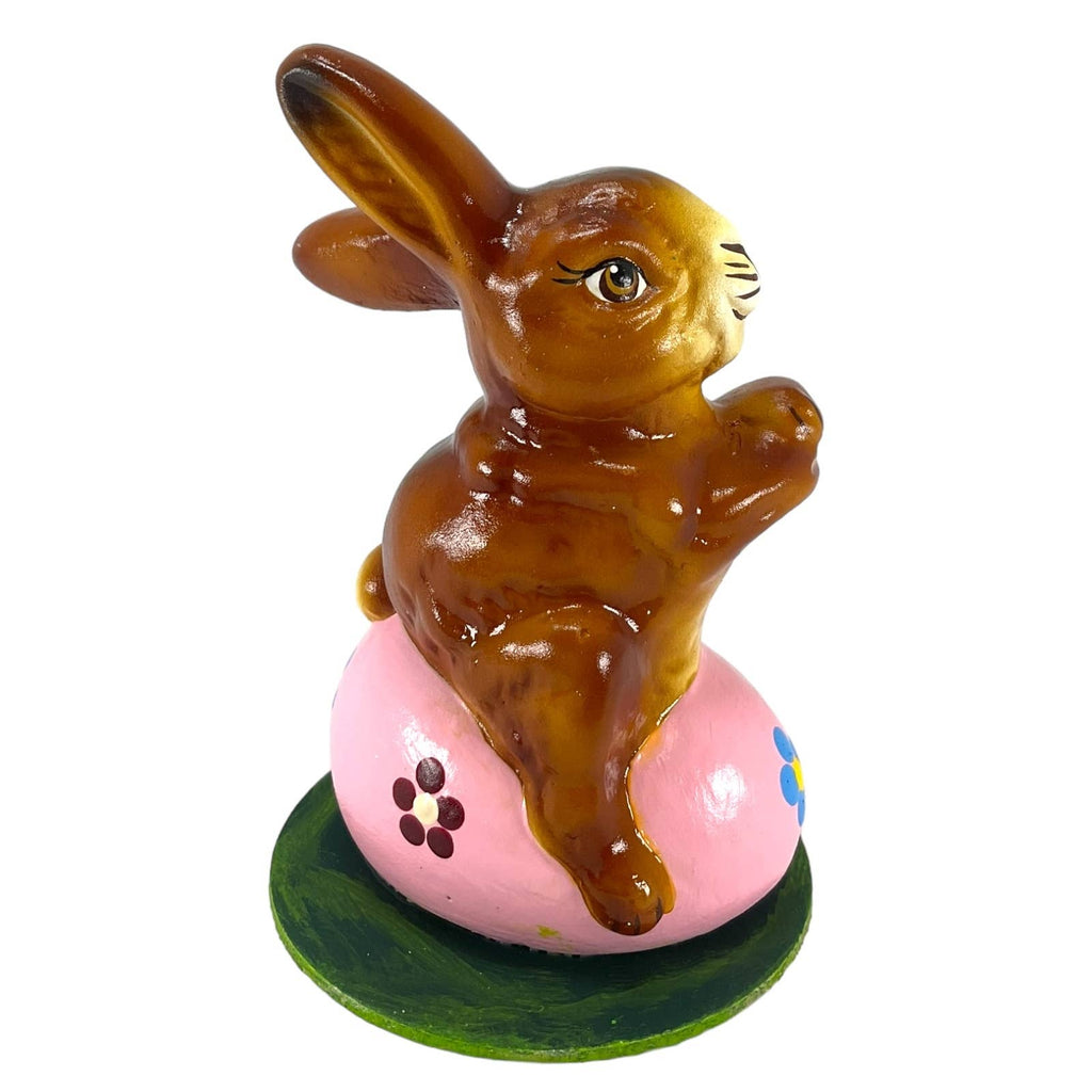 Ino Schaller Easter Rabbit on Pink Egg German Paper Mache
