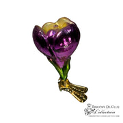 Crocus Clip Fleur Fuchsia Yellow- | 3.25 in - Christmas Clip Ornament