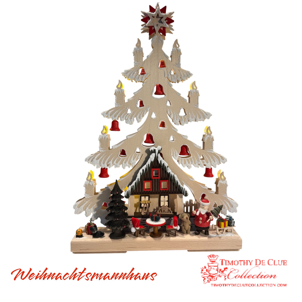 Weihnacchtsmannhaus Santa House Schwibbogen -German Christmas Collection