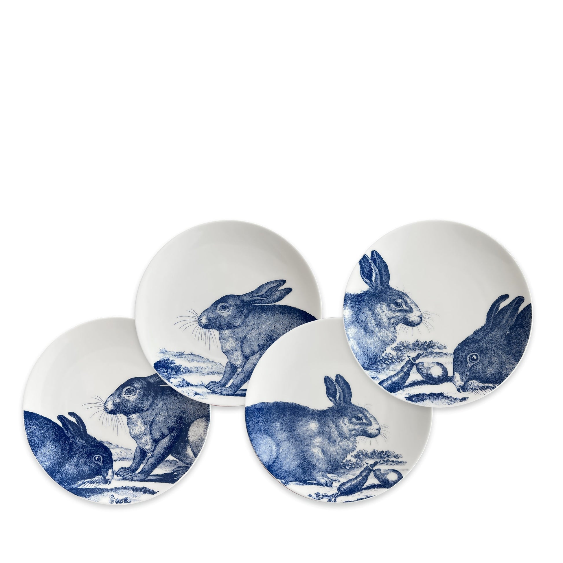 Bunnies Small Plates, Set of 4