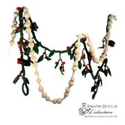 Holly and Berries Felt Garland - Fair Trade Christmas Made in Nepal
