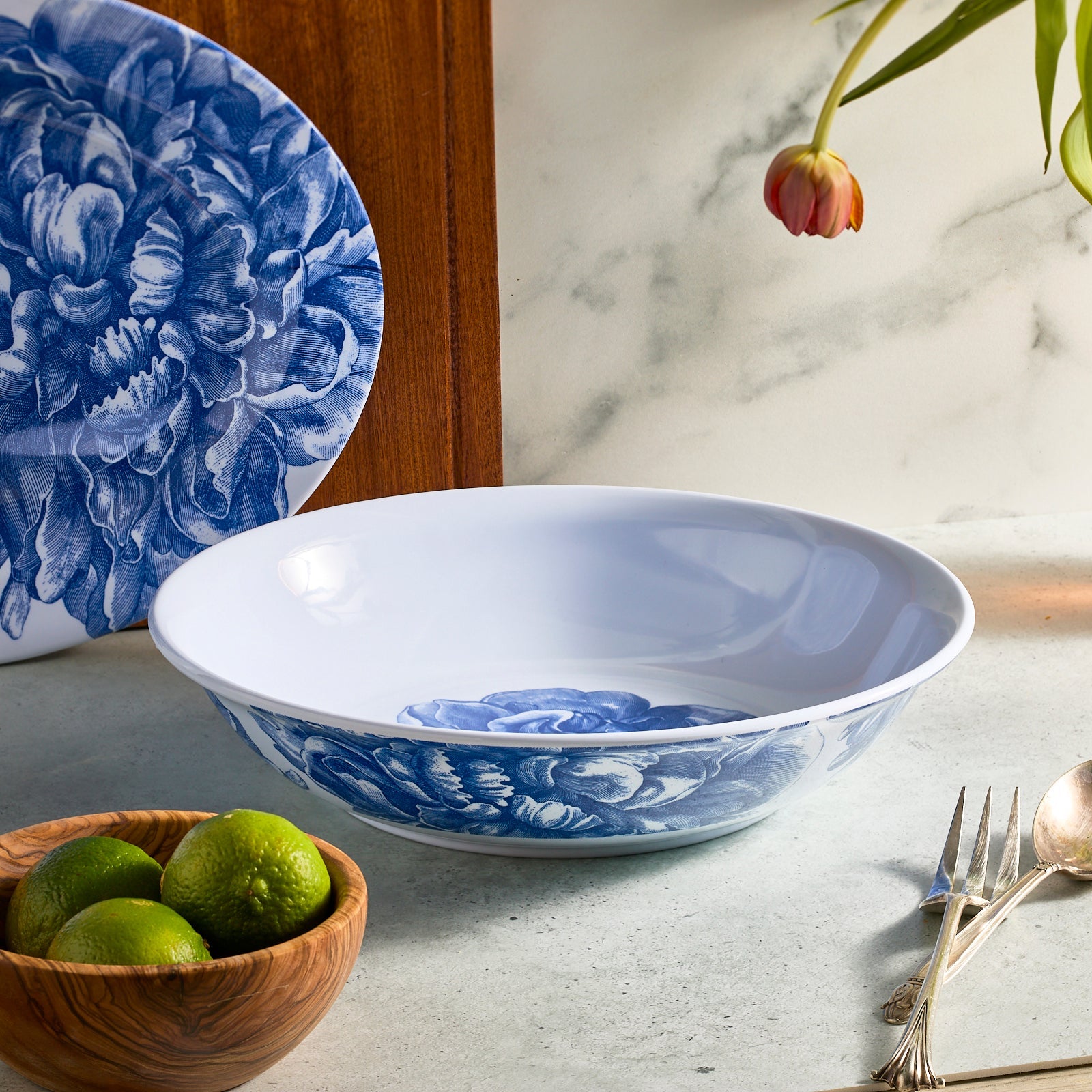 Peony Melamine Serving Bowl