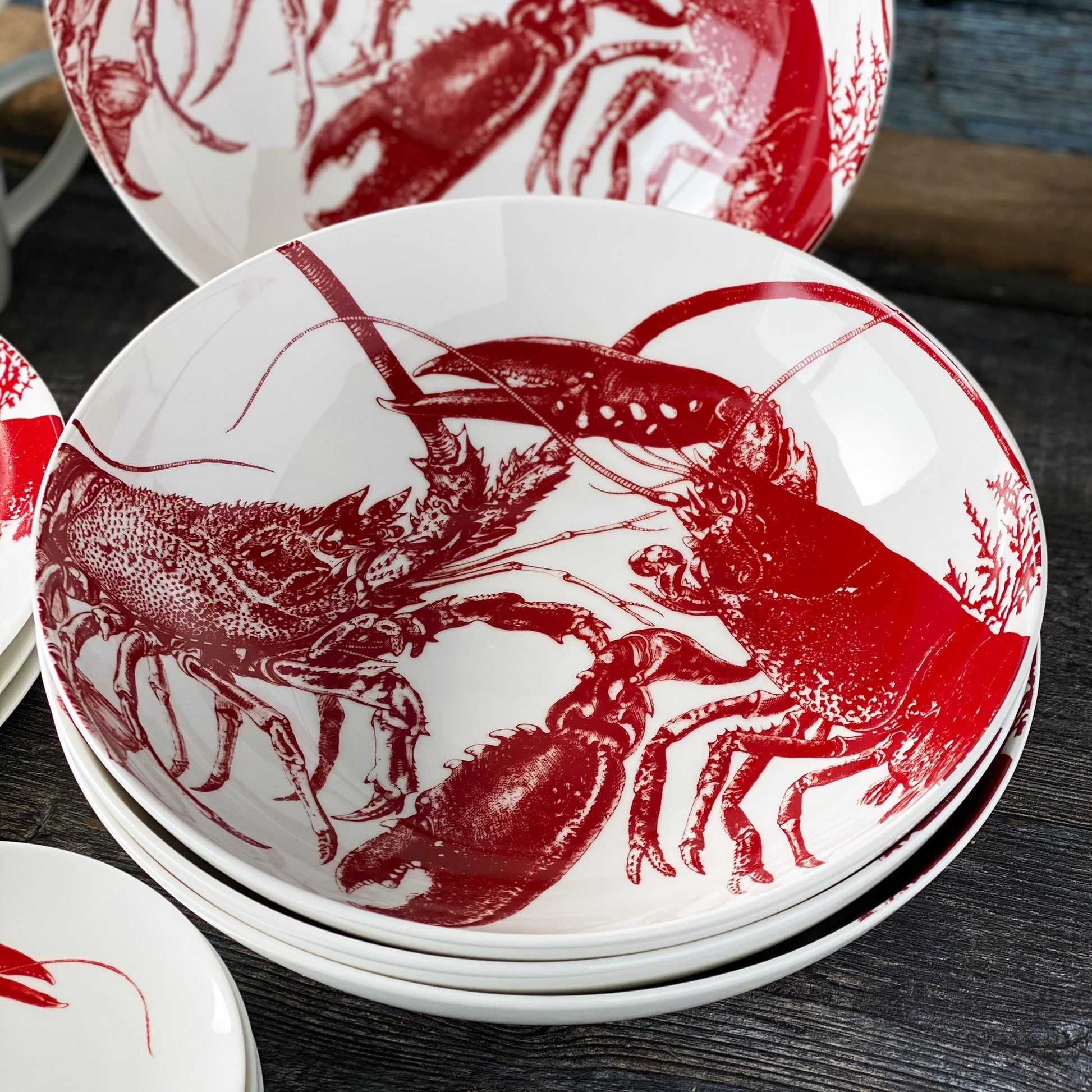 Lobster Wide Serving Bowl