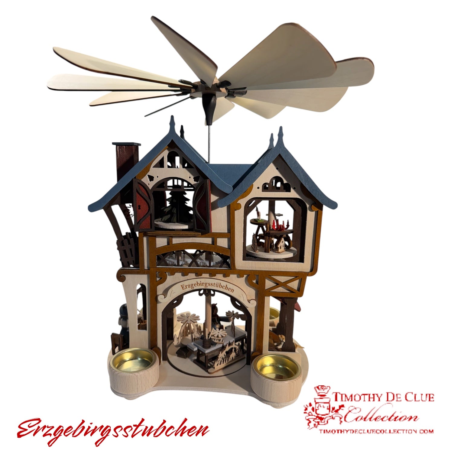 Erzgebirgsstubchen Factory Pyramiden Spinner -German Christmas Collection