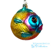 One Fish, Round Fish- German Glass Ornament Christmas Collection