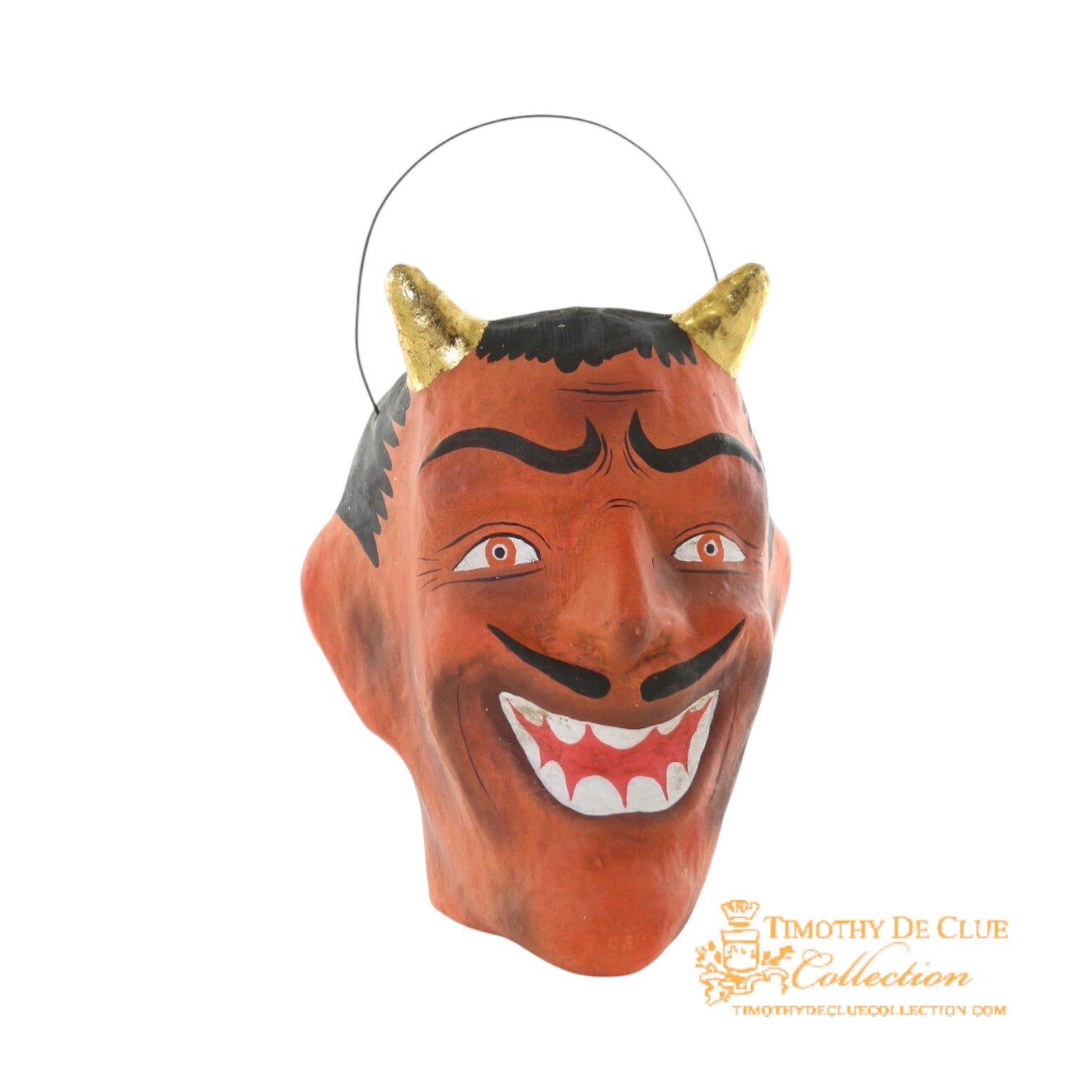 Cunning Devil Candy Bucket | Fall Halloween Decor Vintage Inspired Paper Mache
