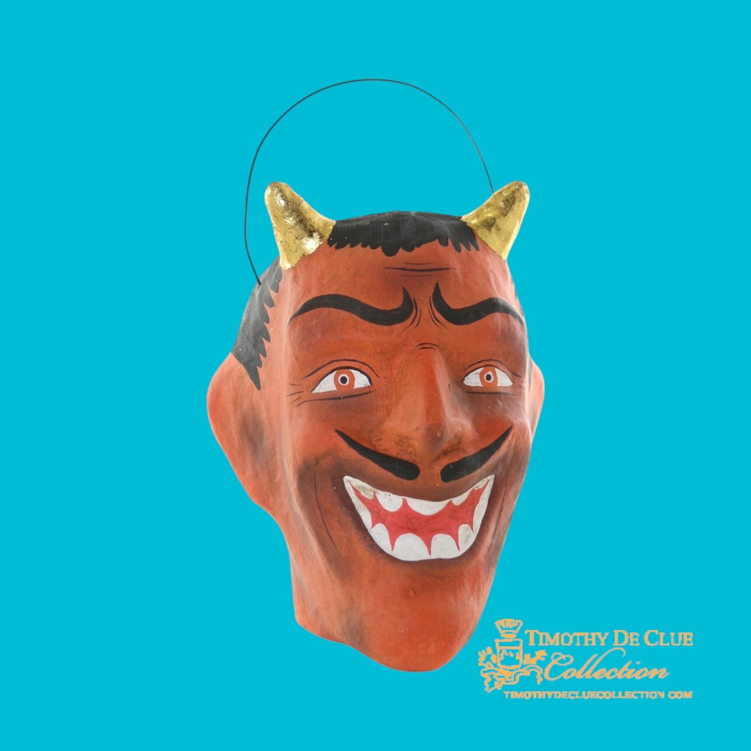 Cunning Devil Candy Bucket | Fall Halloween Decor Vintage Inspired Paper Mache