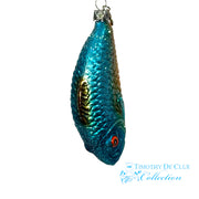 Carpe Noël Fish- German Glass Ornament Christmas Collection