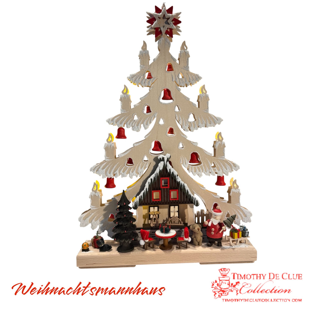 Weihnacchtsmannhaus Santa House Schwibbogen -German Christmas Collection