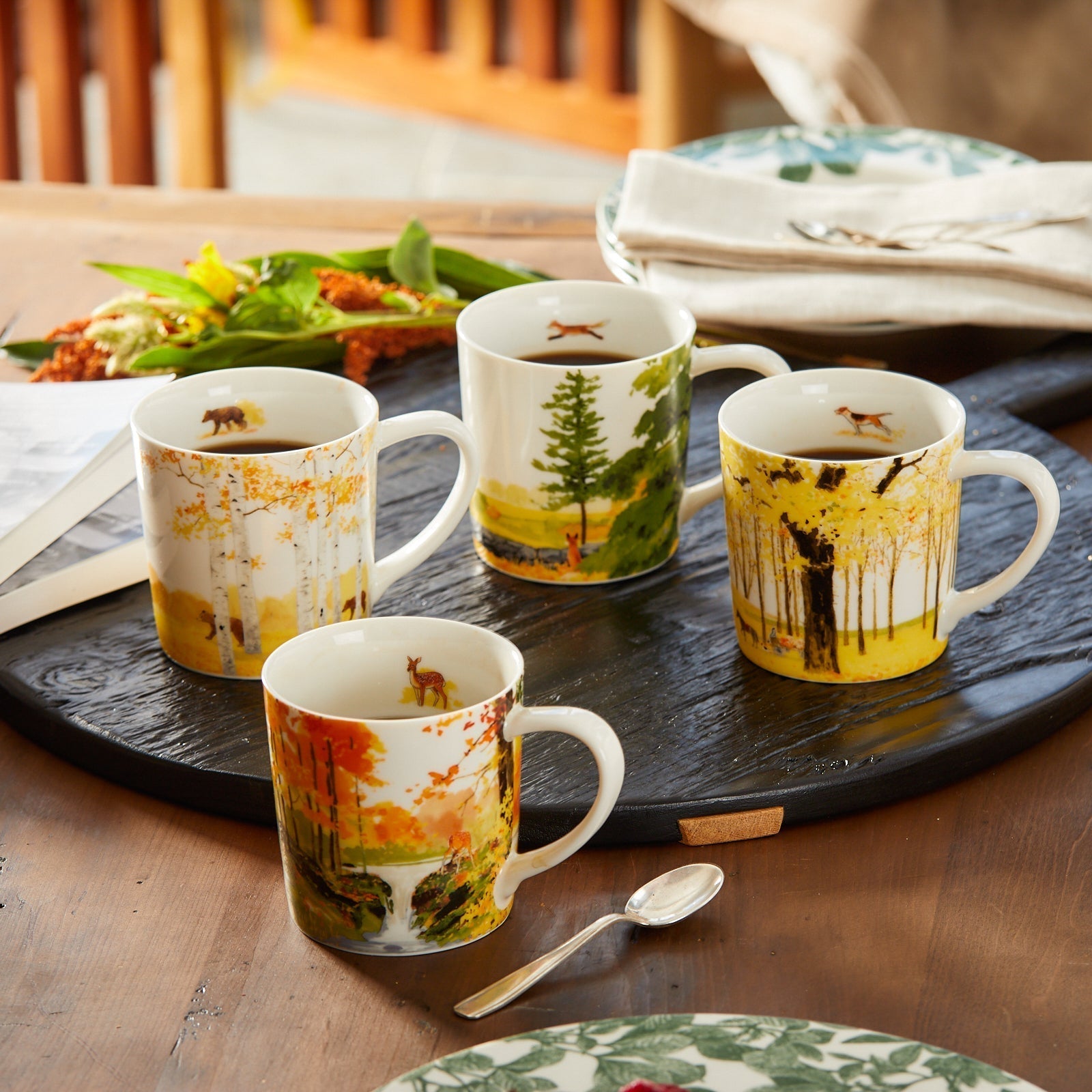 Caskata X Felix Doolittle Autumn Mugs, Set of 4