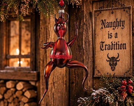 Free Blown Baron Von KRAMPUS Christmas Ornament