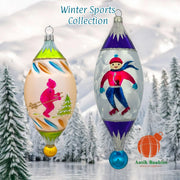 Gliding into Winter 7.5 in Tear Drop- Antik Baubles Exclusive Christmas Ornament