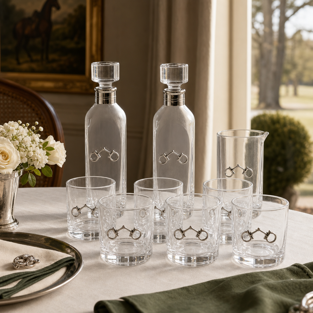 Equestrian Bit Glass Bar Set