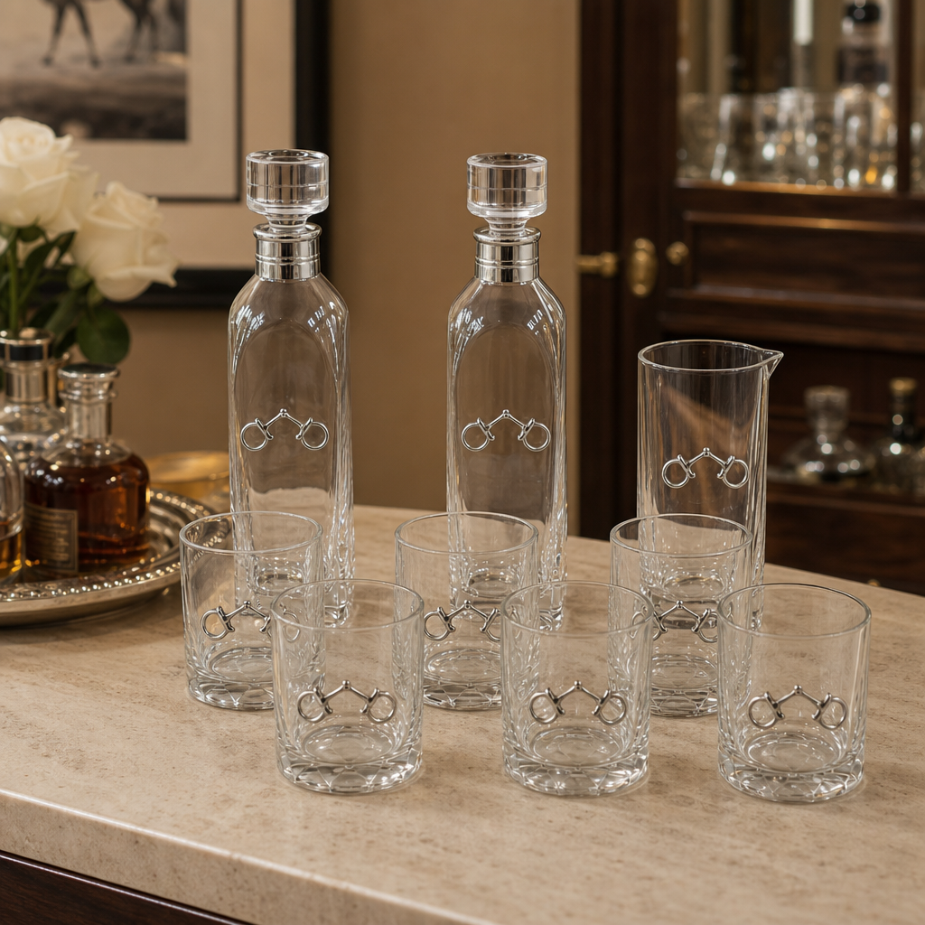 Equestrian Bit Glass Bar Set