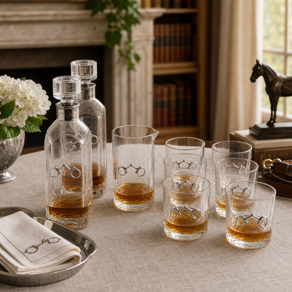 Equestrian Bit Glass Bar Set