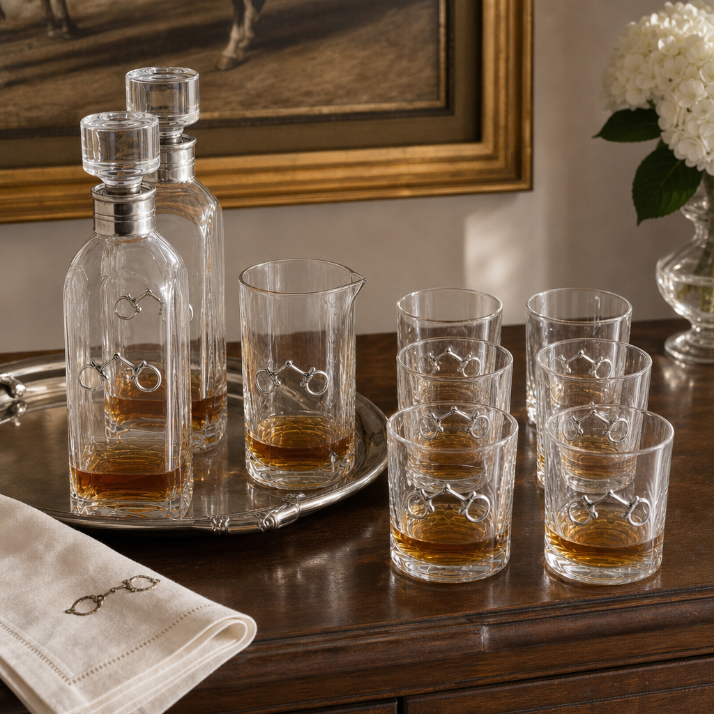Equestrian Bit Glass Bar Set