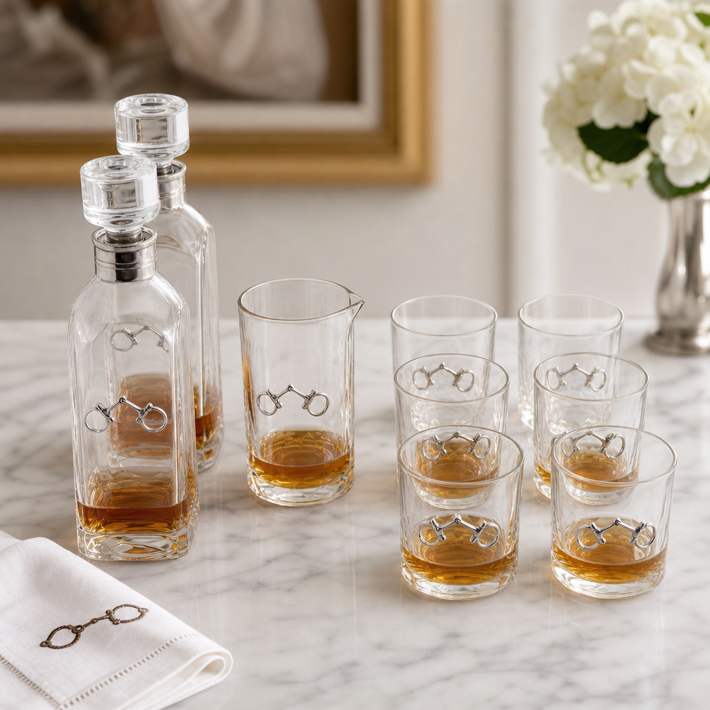 Equestrian Bit Glass Bar Set