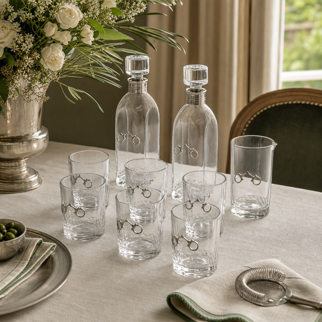 Equestrian Bit Glass Bar Set