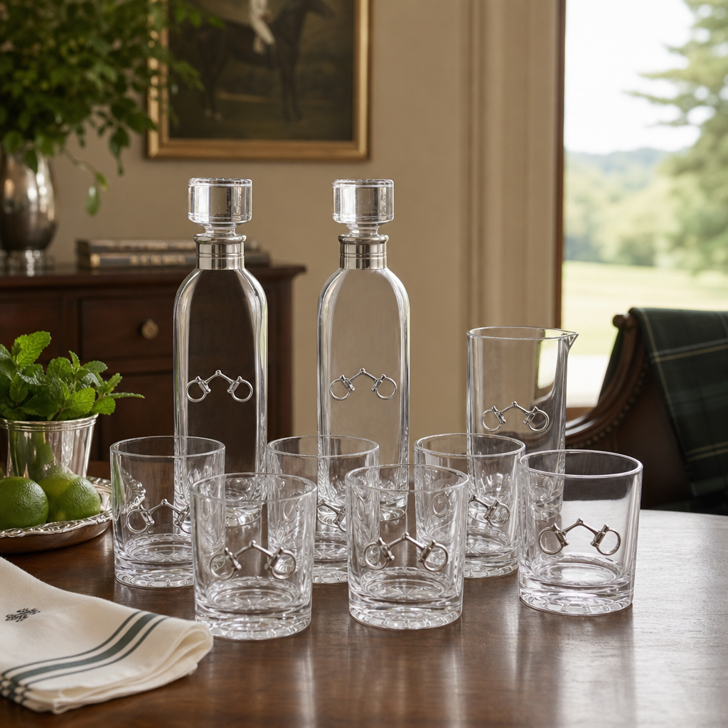 Equestrian Bit Glass Bar Set