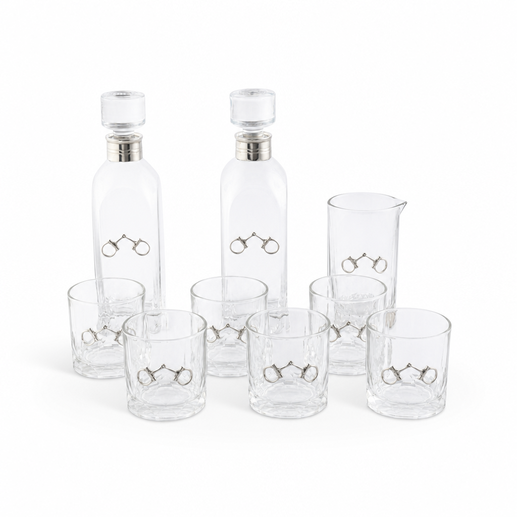 Equestrian Bit Glass Bar Set