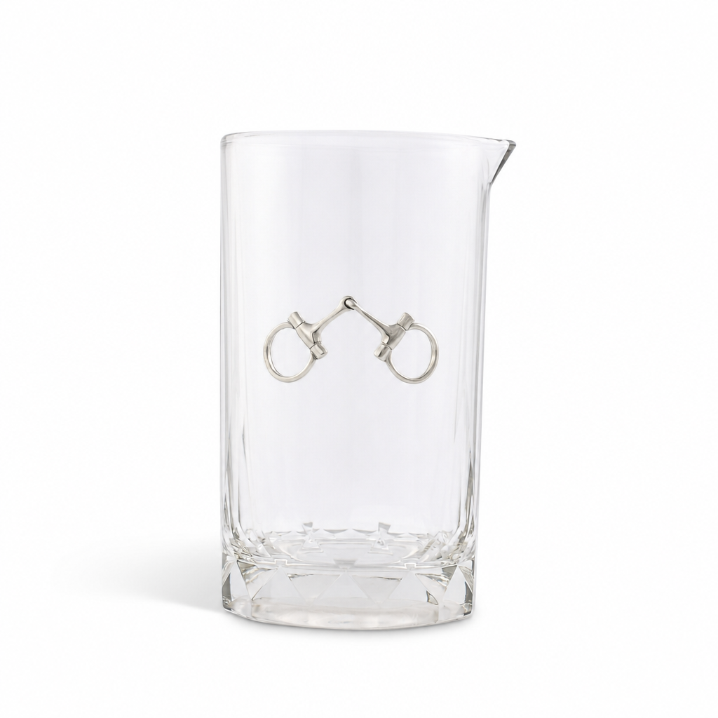 Bit Hatched Bar Glass Mixing Pitcher